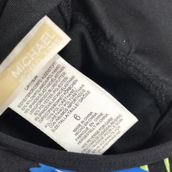 Michael Kors Zip Front One Piece Swimsuit - Picture 8 of 9